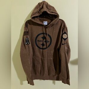Nike Brown Pittsburgh Steelers 2023 Salute to Service Club Pullover Hoodie sz XL